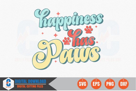 Happiness Has Paws - Dog Retro SVG Review