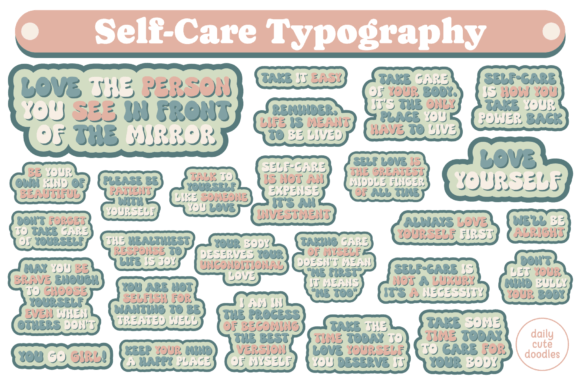 Self-Care Typography Statement Review